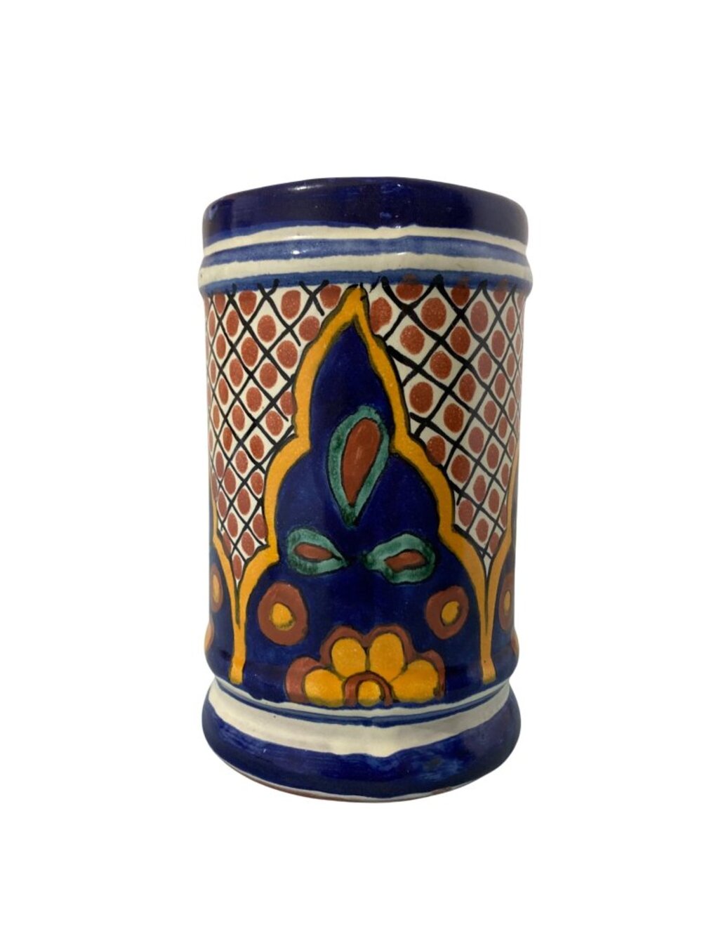 Talavera Mexican Pottery Utensil Crock Holder